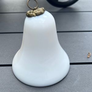 Antique Victorian, milk, glass bell